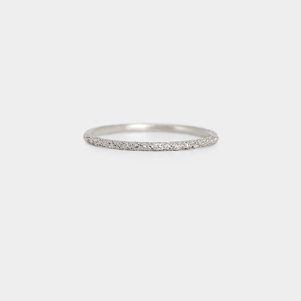 Petite Round Textured Band - 1.2mm