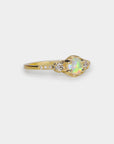 Destiny opal ring (with 4 claws) - 5mm round crystal opal