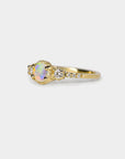 Destiny opal ring (with 4 claws) - 5mm round crystal opal