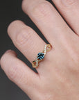 Infinity sapphire ring - 0.51ct round sapphire
