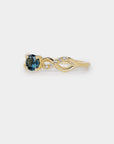 Infinity sapphire ring - 0.51ct round sapphire
