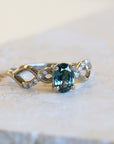 Infinity sapphire ring - 1.02ct oval sapphire