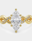 Infinity Diamond Ring - Marquise Lab Diamond