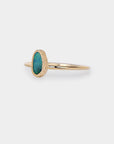 Meteorite bezel boulder opal ring 1