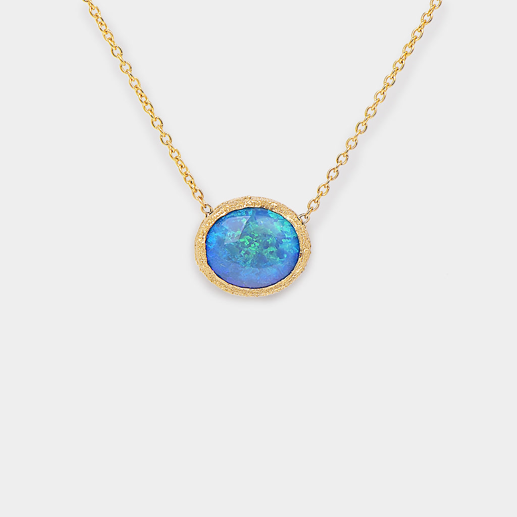 Meteorites east-west opal doublet Necklace 3