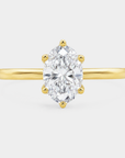 Petal Cathedral Diamond Ring – Oval Lab Diamond