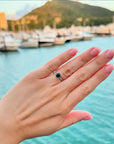 Pavé Solitaire - Natural Sapphire Ring