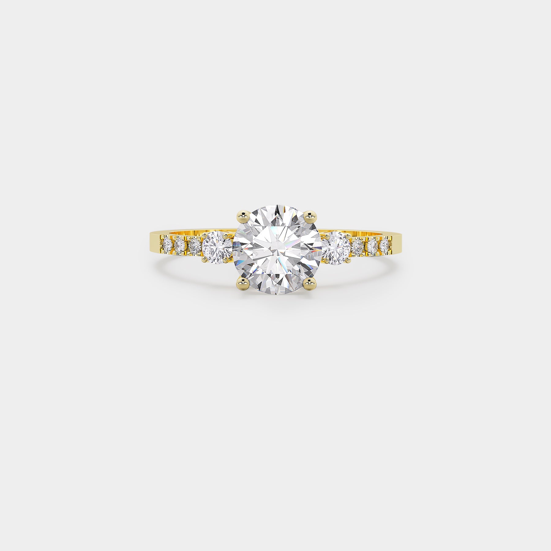 Pavé Trilogy - Diamond Ring