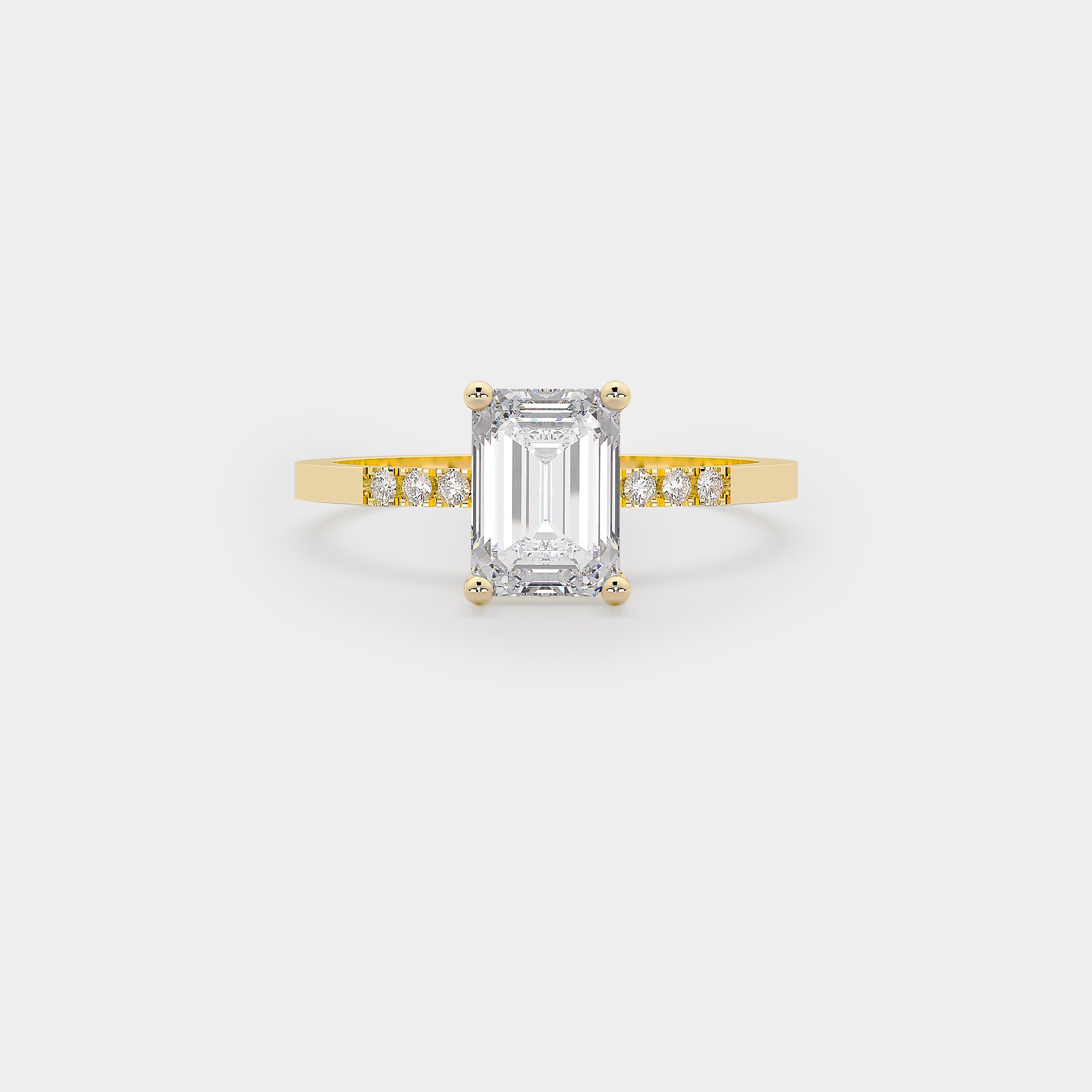 Pavé Solitaire - Diamond Ring