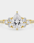 Cluster Diamond Ring - Pear Lab Diamond