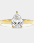 Pure Solitaire Diamond Ring - Pear Lab Diamond