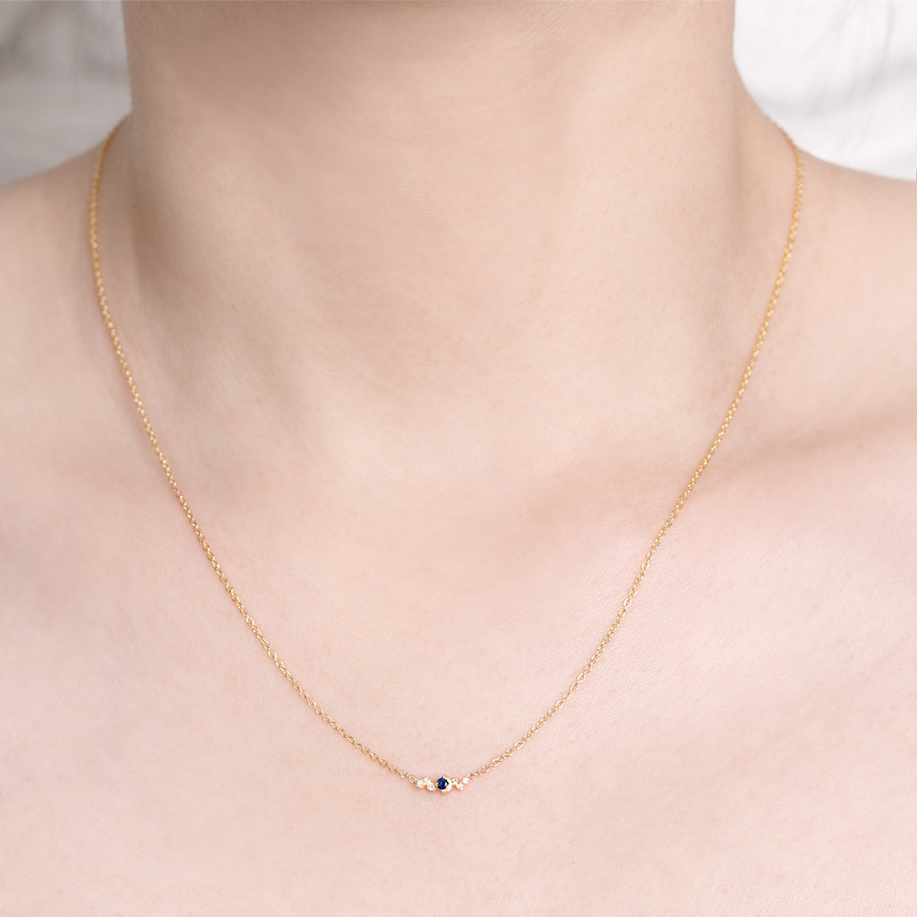 Petite Galaxy Birthstone Necklace - Choose your birthstone