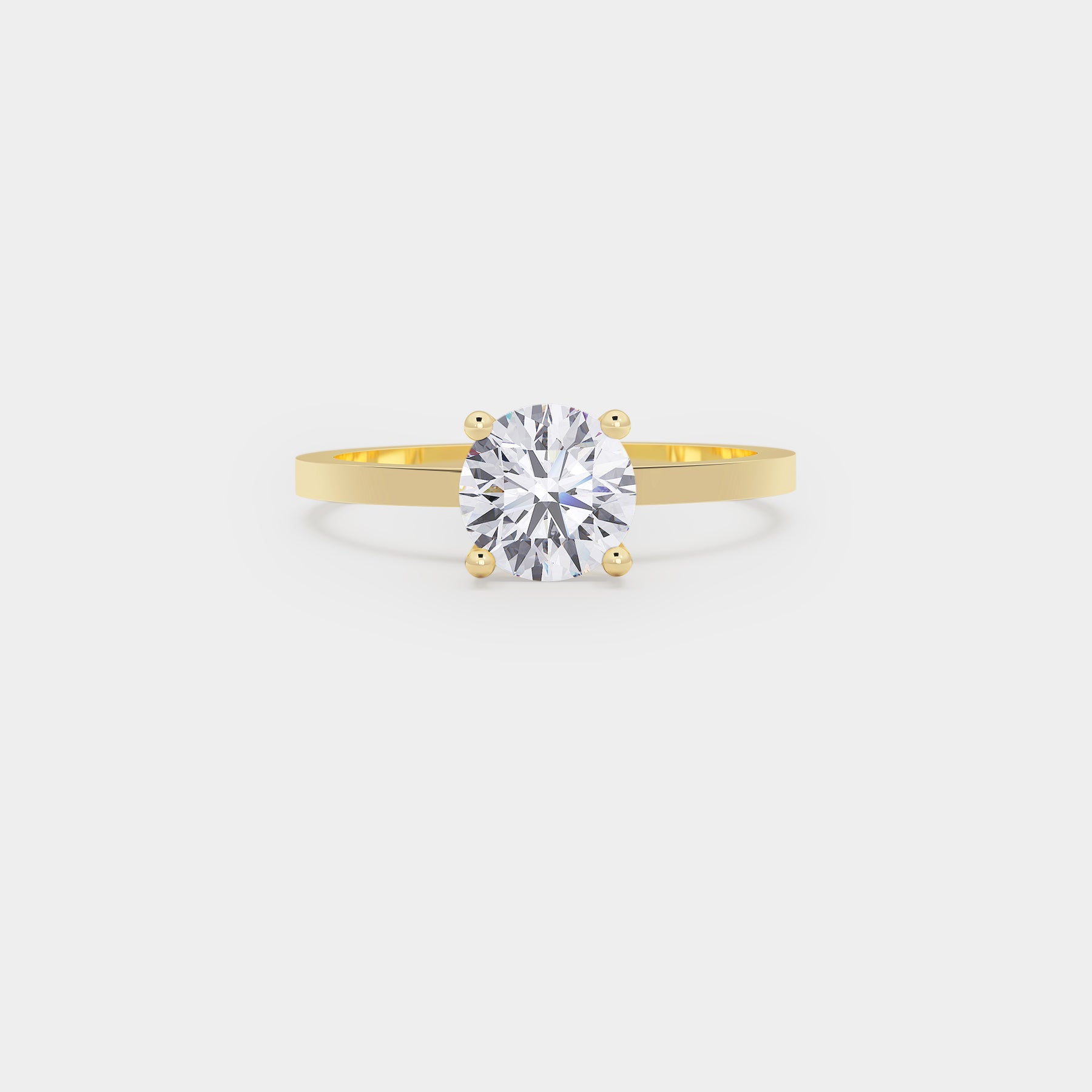 Pure Solitaire Diamond Ring - Round Lab Diamond