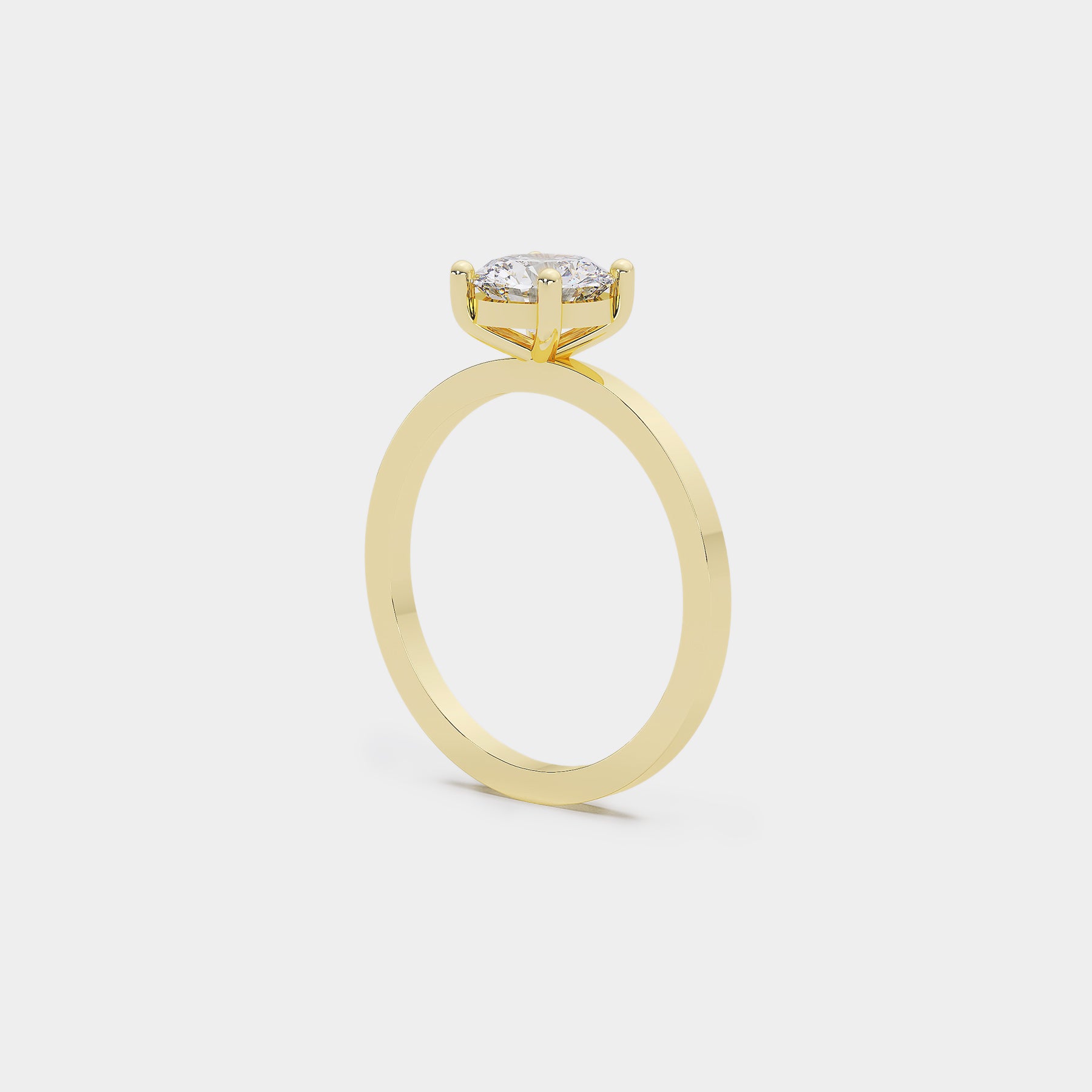 Pure Solitaire Diamond Ring - Round Lab Diamond
