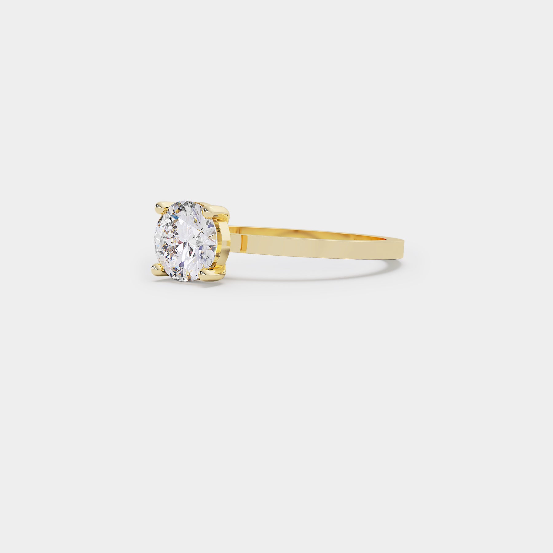 Pure Solitaire Diamond Ring - Round Lab Diamond