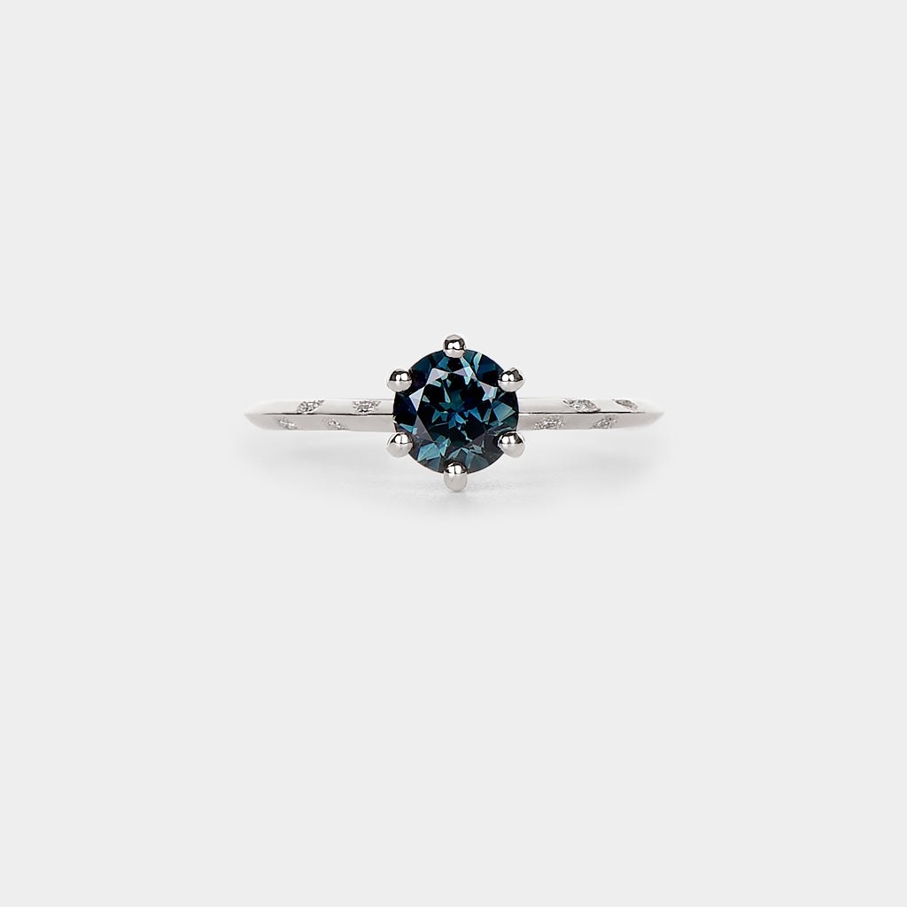 Rhyme sapphire ring - 0.93ct round sapphire