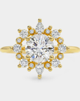 Sunray Halo Diamond Ring - Round Lab Diamond