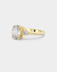 Solara Trilogy Diamond Ring - Oval Lab Diamond-side view