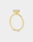 Star Solitaire Diamond Ring - Oval Lab Diamond