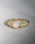 Meteorite - Natural Opal Ring