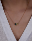 Vela Toi et Moi Necklace - 1.65ct sapphires