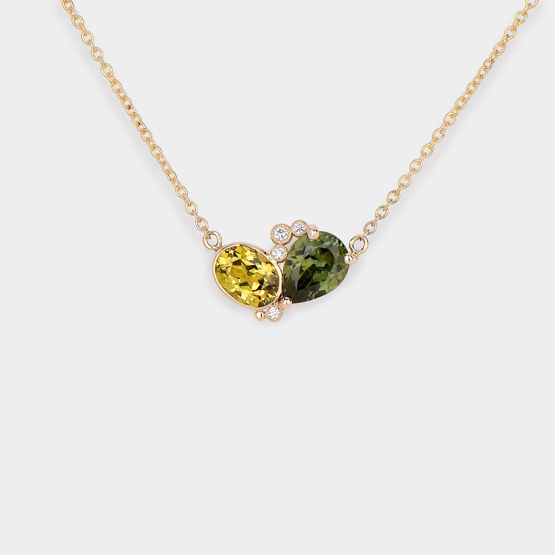 Vela Toi et Moi Necklace - 2.66ct sapphires