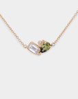 Vela Toi et Moi Necklace - Lab Diamond & Sapphire