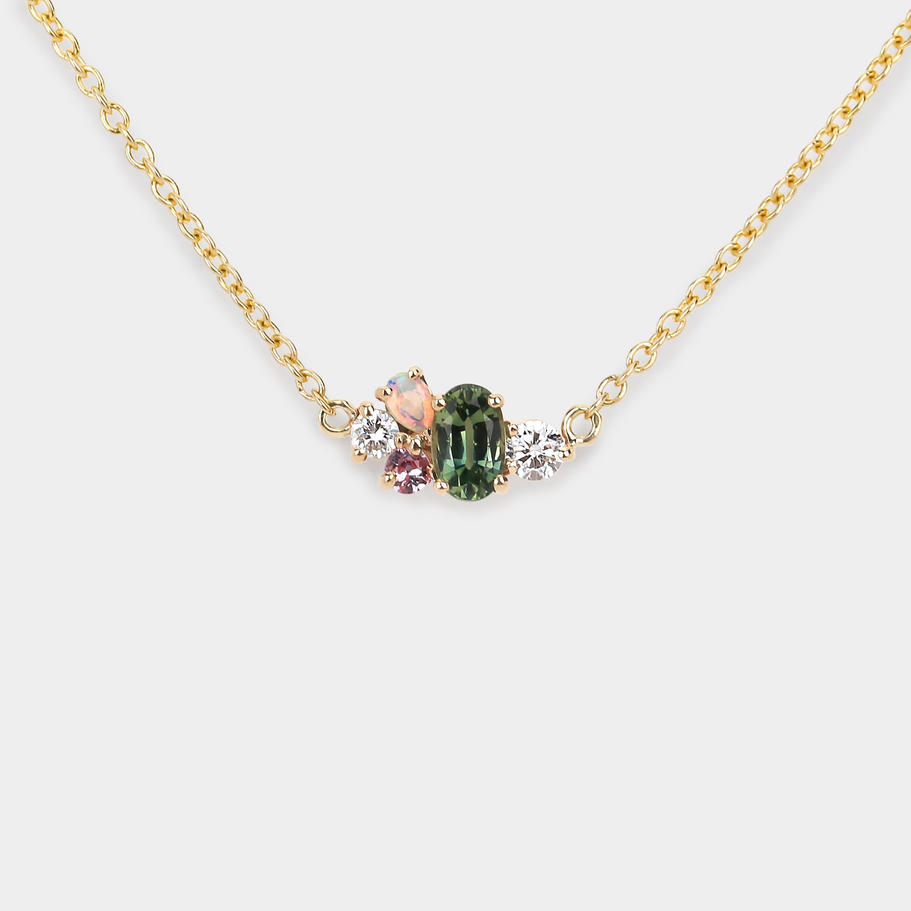 Wild garden cluster necklace