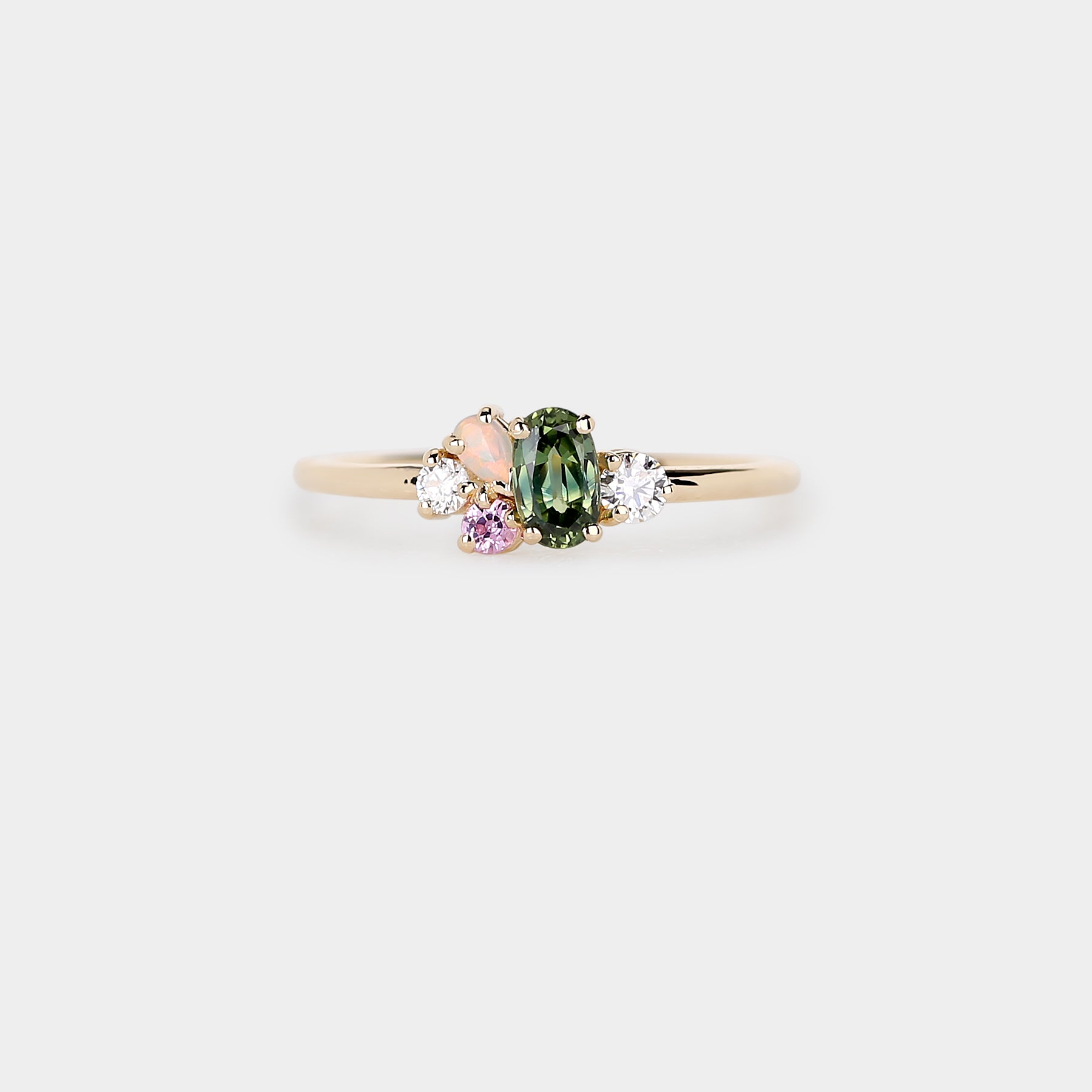 Wild garden cluster ring