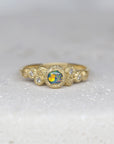 Meteorite - Natural Opal Ring