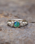 Meteorite - Natural Opal Ring