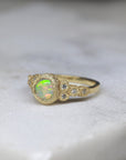 Meteorite - Natural Opal Ring
