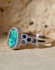 Meteorite - Natural Opal Ring