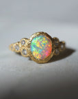 Meteorite - Natural Opal Ring