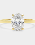 Pure Solitaire Diamond Ring - Oval Lab Diamond