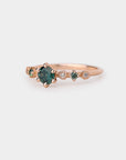 Harmony Engagement Ring - 0.51ct round natural sapphire