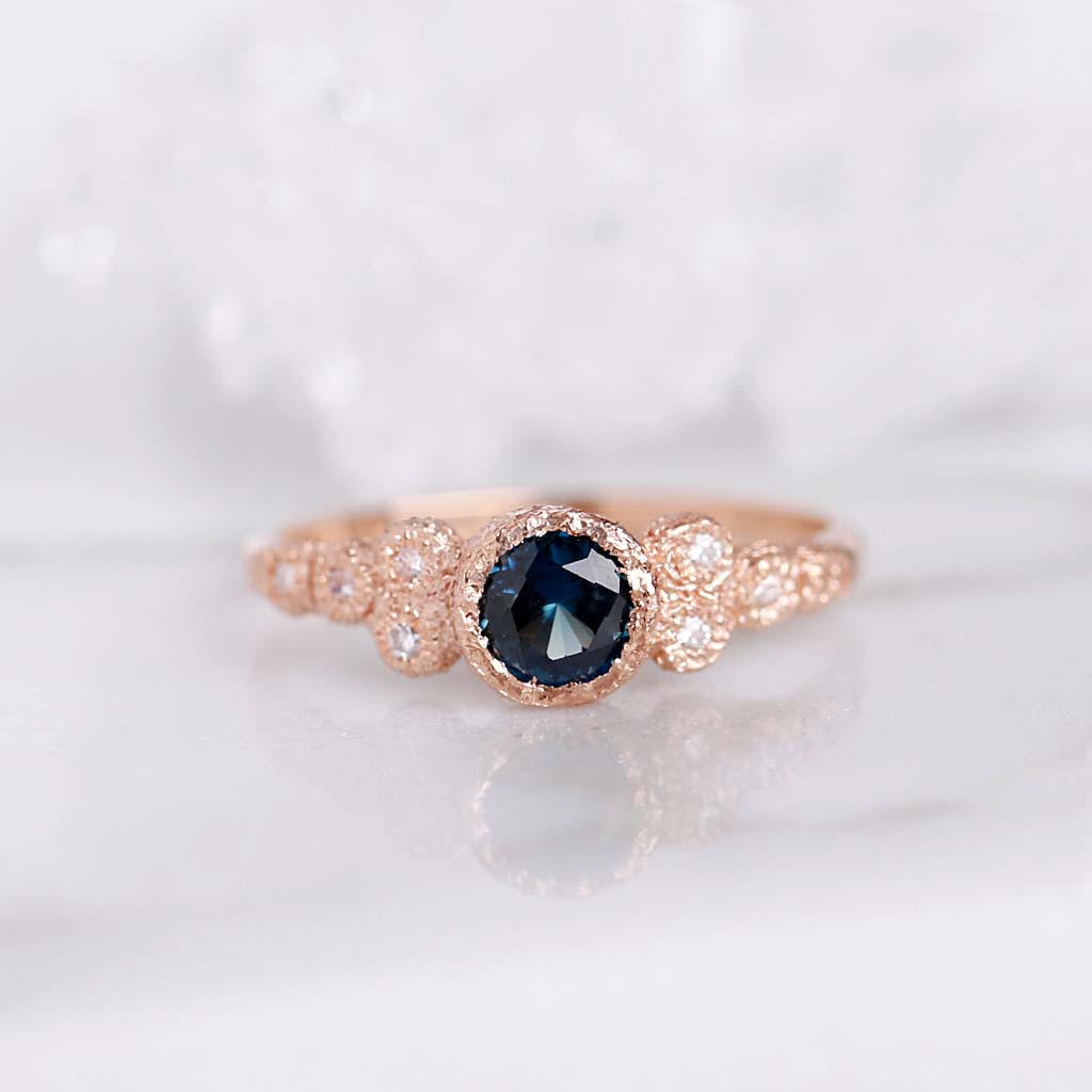 Meteorite - Natural Sapphire Ring