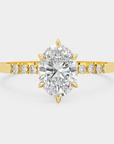 Star Solitaire Diamond Ring - Oval Lab Diamond