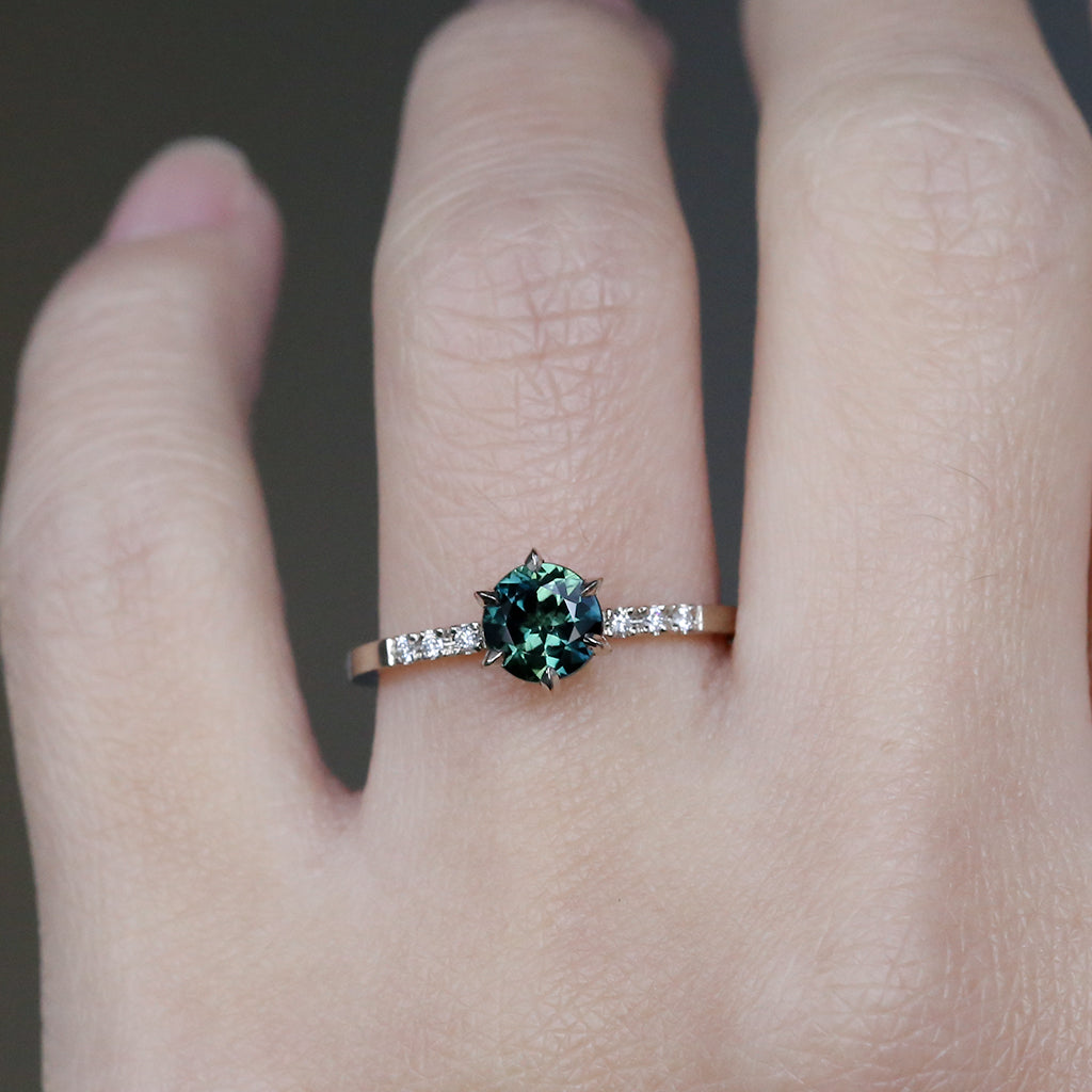 Star sapphire solitaire Ring - 1.03ct round sapphire
