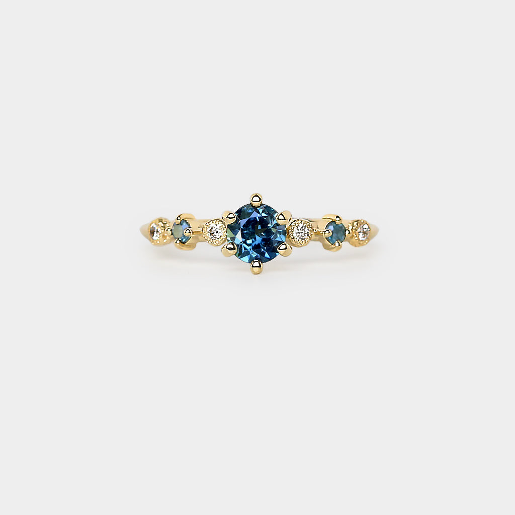 Harmony Engagement Ring - 0.57ct round sapphire
