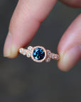 Meteorite - Natural Sapphire Ring