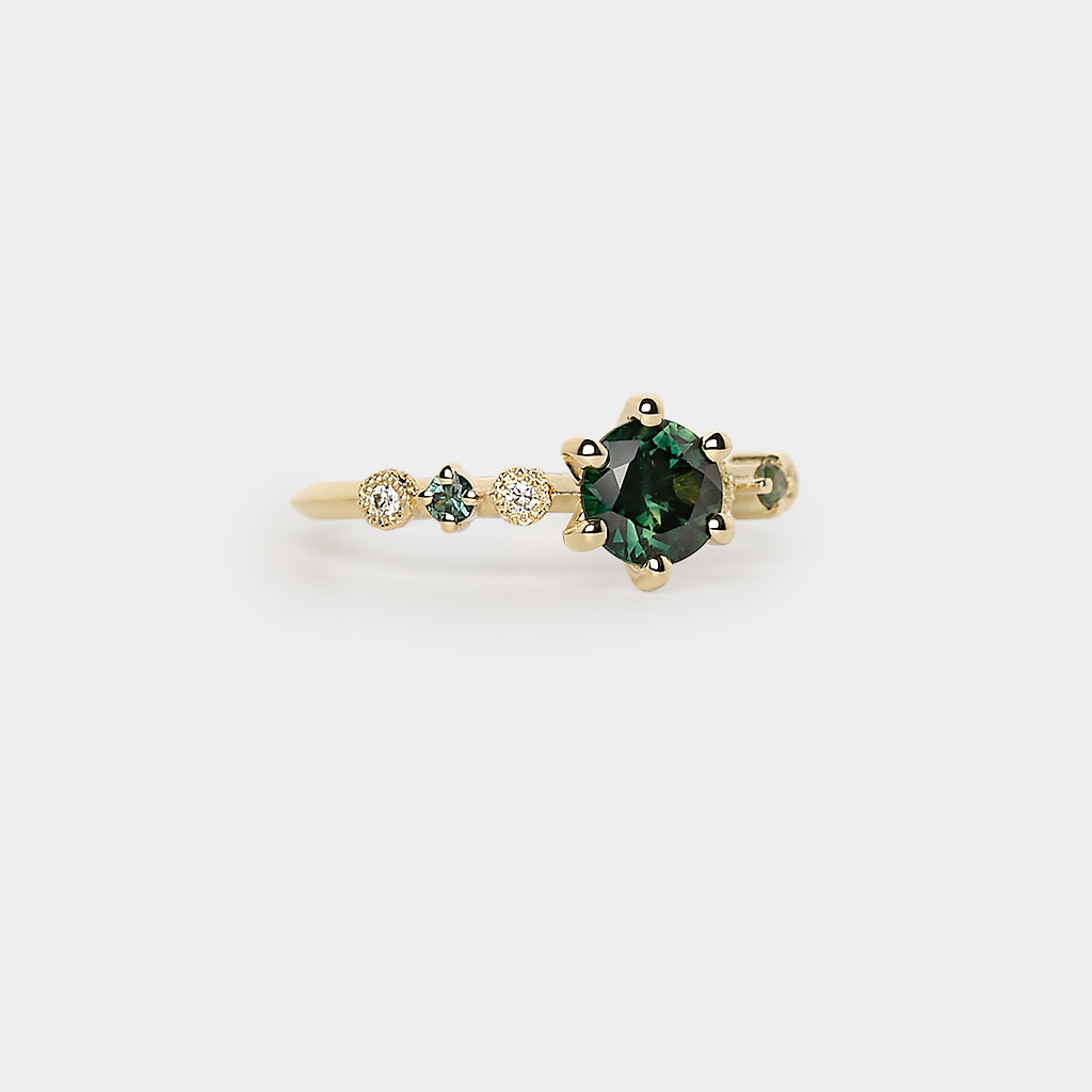 Harmony Engagement Ring - 1.07ct round sapphire