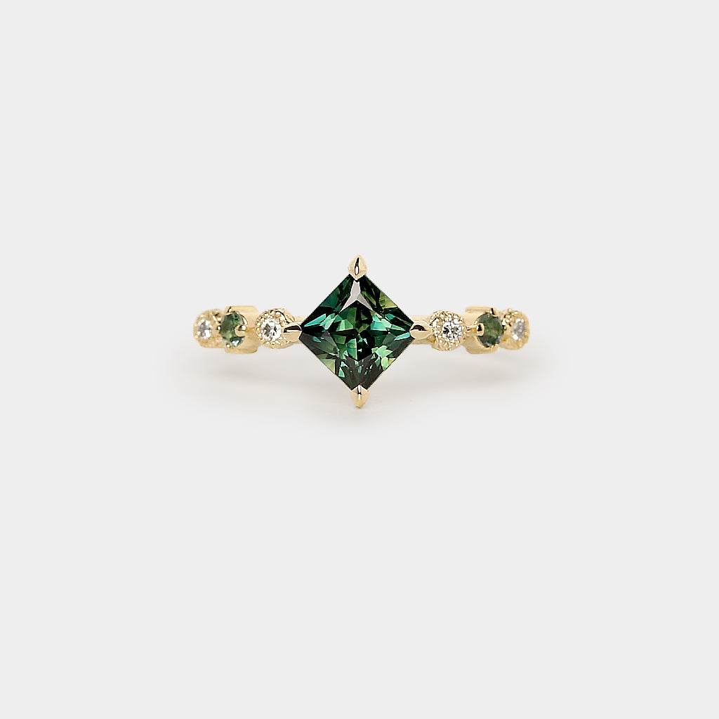 Harmony Engagement Ring - 1.14ct radiant sapphire