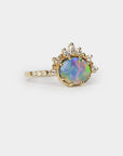 Tiara black Opal Ring - 1.16ct black opal