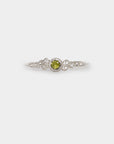 Mini meteorites peridot Ring - Sterling silver