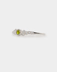 Mini meteorites peridot Ring - Sterling silver