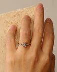 astra diamond ring- diamond engagement ring. non traditional engagement ring design
