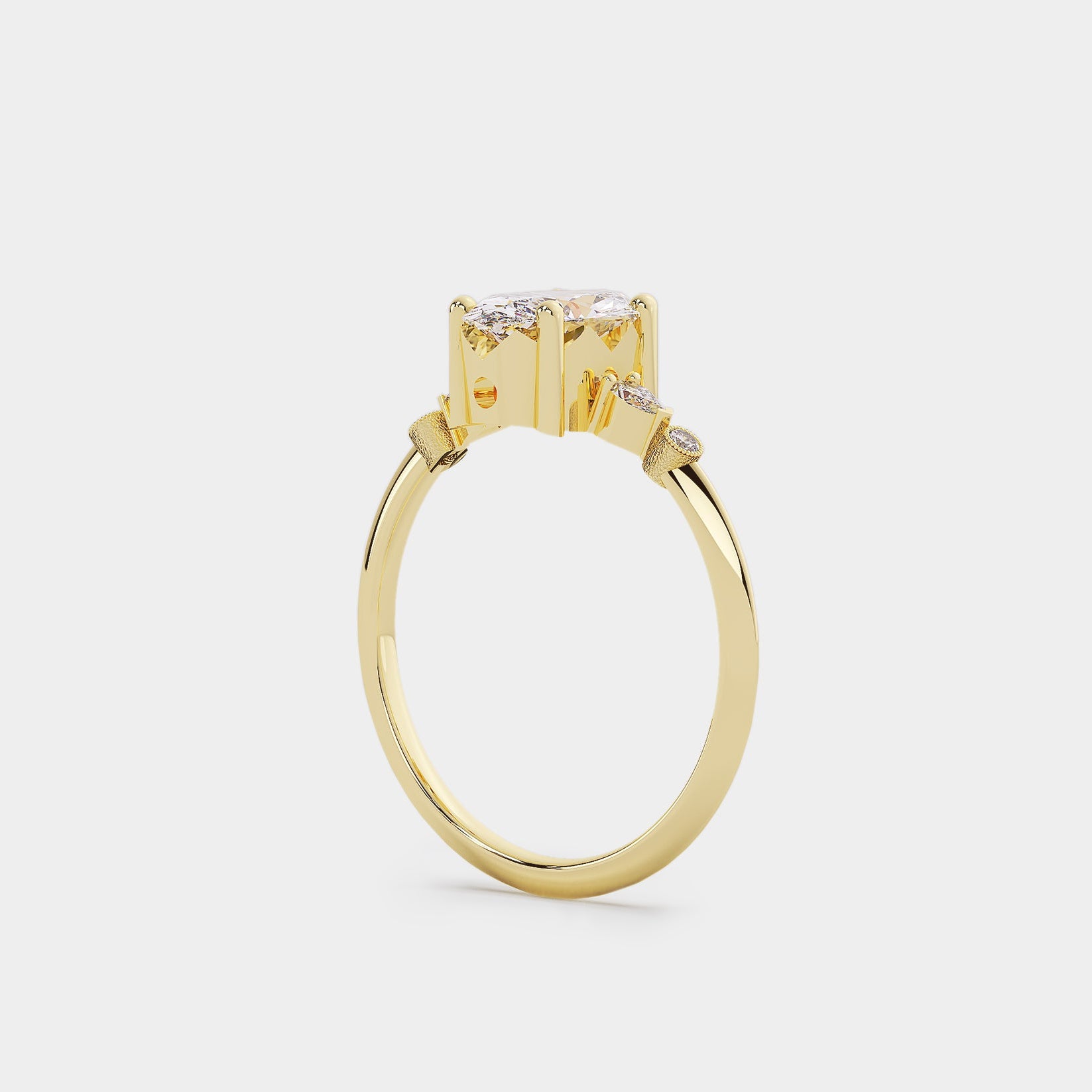 Astra Diamond Ring  - Oval cut Lab Diamond