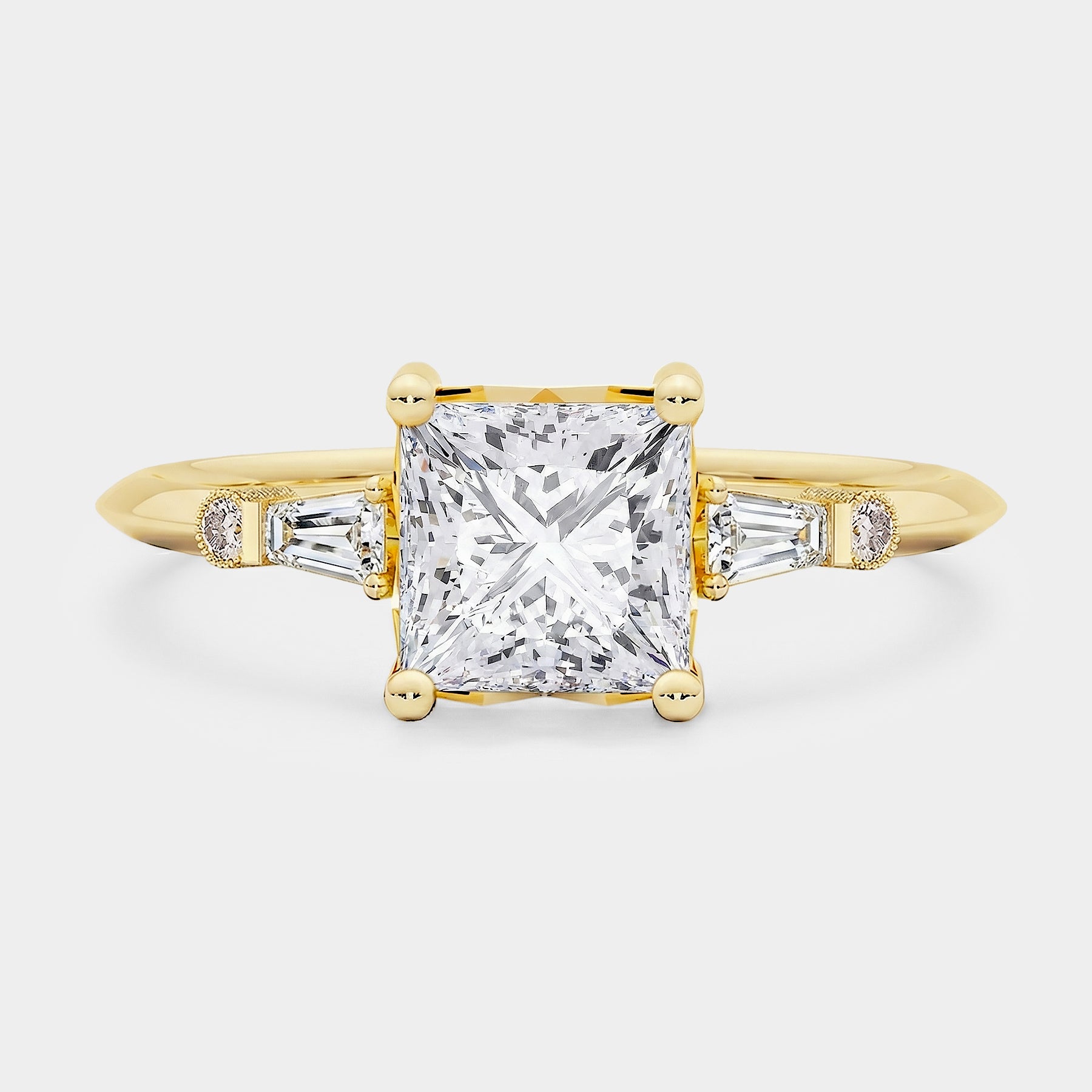 Astra Diamond Ring - Princess cut Lab Diamond