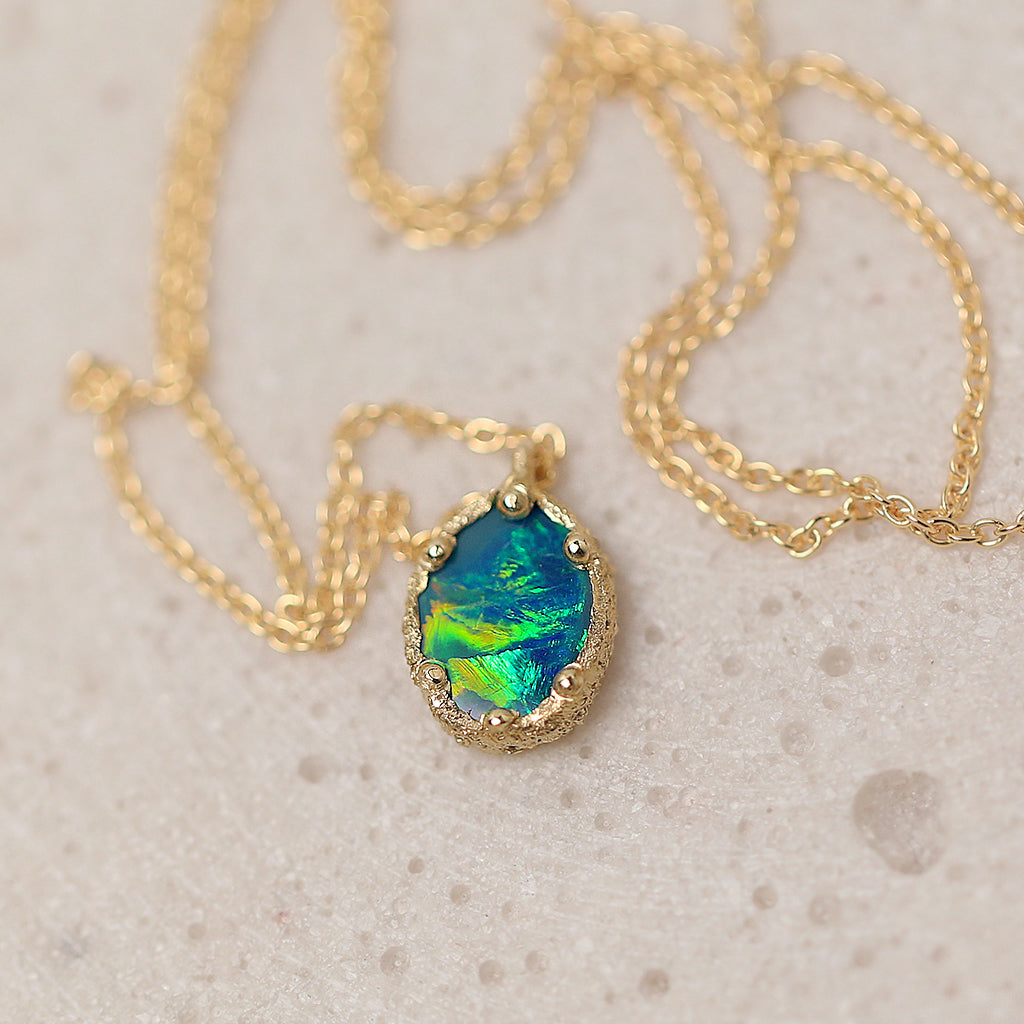 Meteorites opal doublet Necklace 2